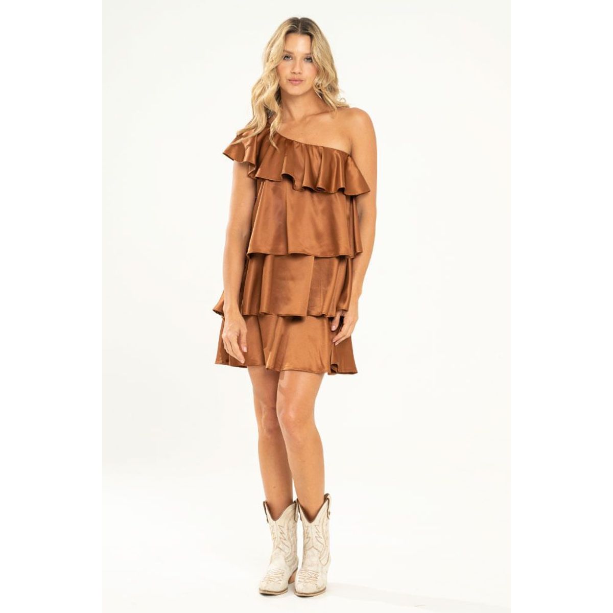 RAGGED - Vestido oshyo Cafe caramelo Ragged