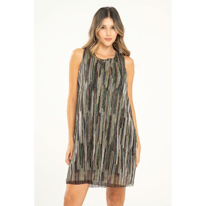 RAGGED - Vestido talego sisa rainbow Negro Ragged