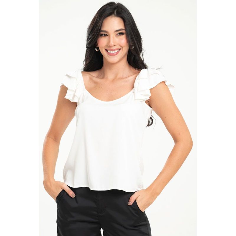 RAGGED - Blusa myanmar Blanco crudo Ragged