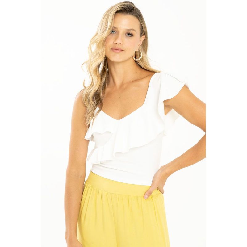 RAGGED - Blusa tropios Blanco crudo Ragged