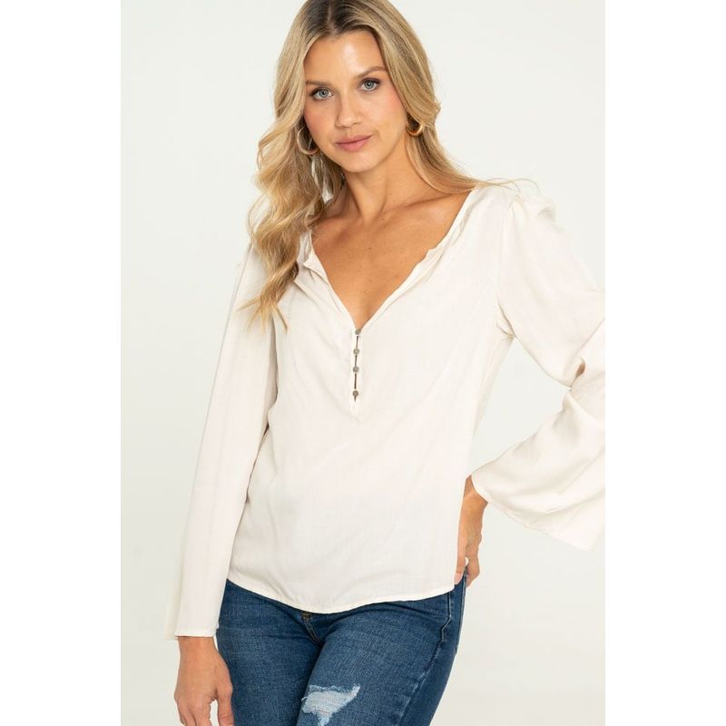 RAGGED - Blusa manga larga bali Beige claro Ragged
