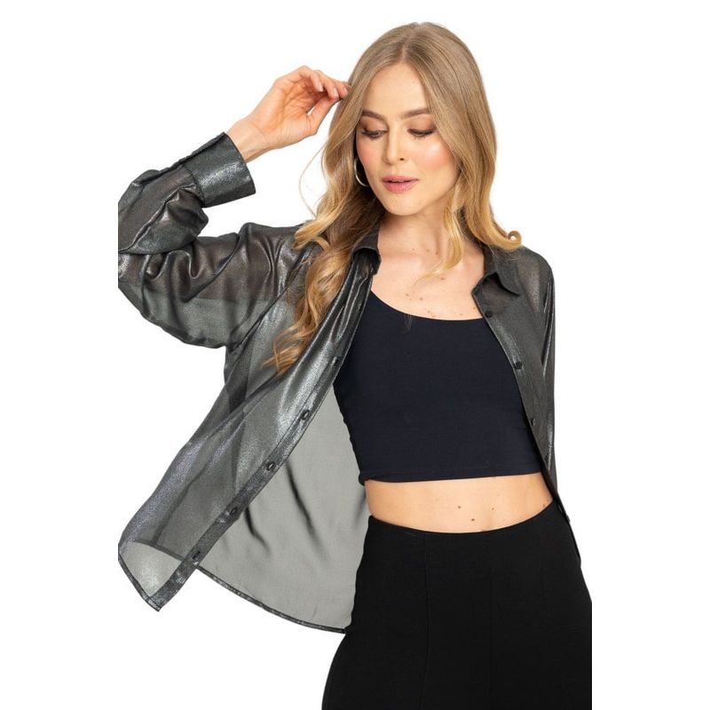 RAGGED - Camisa chifon lunatica Negro Ragged