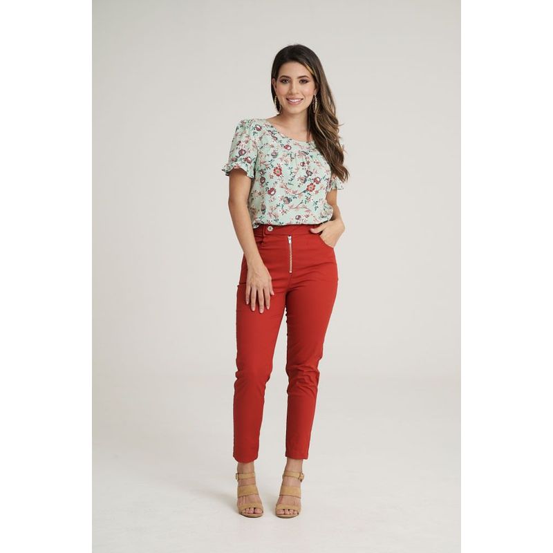 RAGGED - Blusa quebek Verde porcelana Ragged