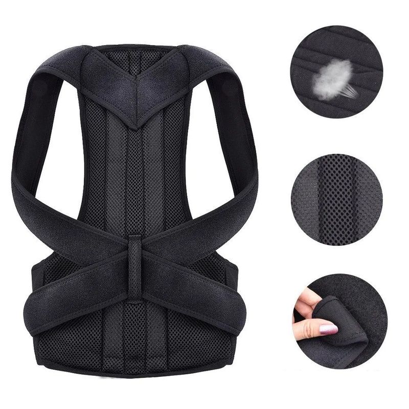 GENERICO - Corrector Postura Ajustable Unixes Corsé Soporte Lumbar-