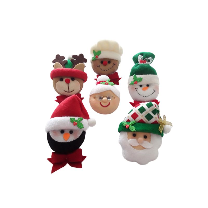 GENERICO - IMANES NAVIDEÑOS X 6 UNIDADES NOEL, RENO, NIEVE Y OTROS