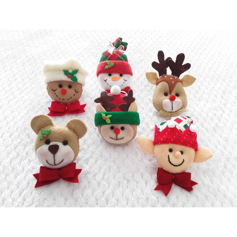 GENERICO - IMANES NAVIDEÑOS X 6 UNIDADES NOEL, RENO, NIEVE Y OTROS