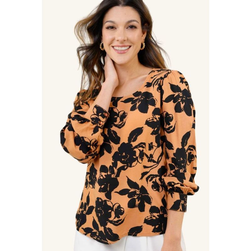 RAGGED - Blusa arianna Cafe caramelo Ragged