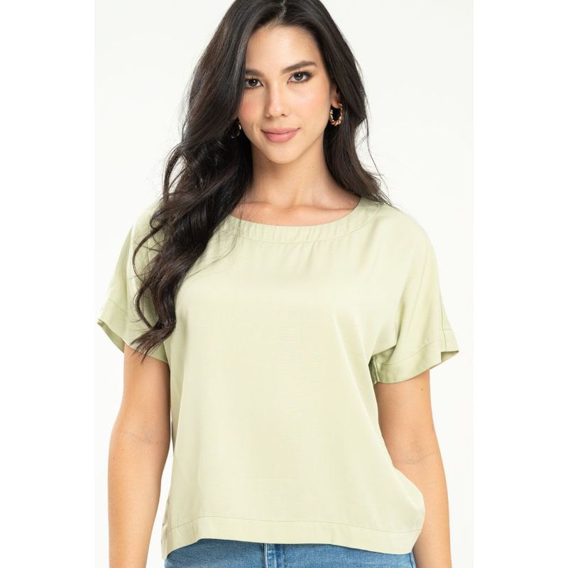 RAGGED - Blusa manga corta Verde manzana Ragged