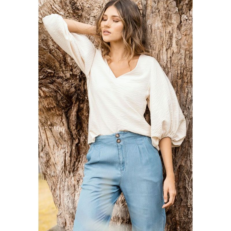 RAGGED - Blusa tamara Blanco crudo Ragged