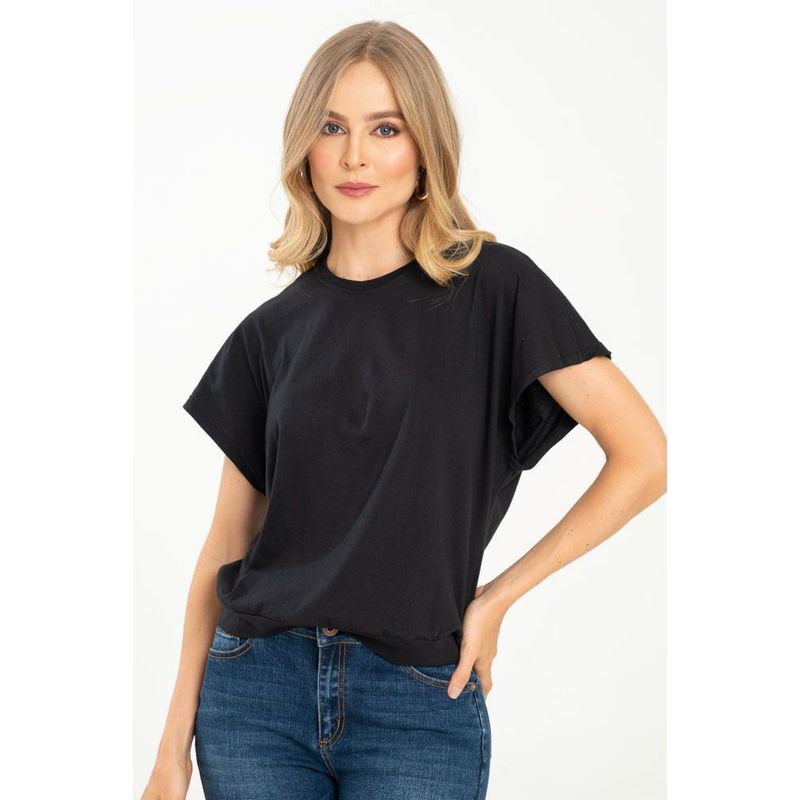 RAGGED - Camiseta malva Negro Ragged