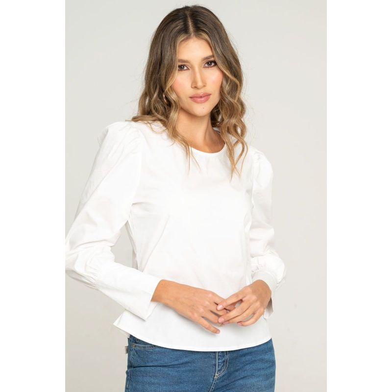 RAGGED - Camisa puno amplio Blanco crudo Ragged