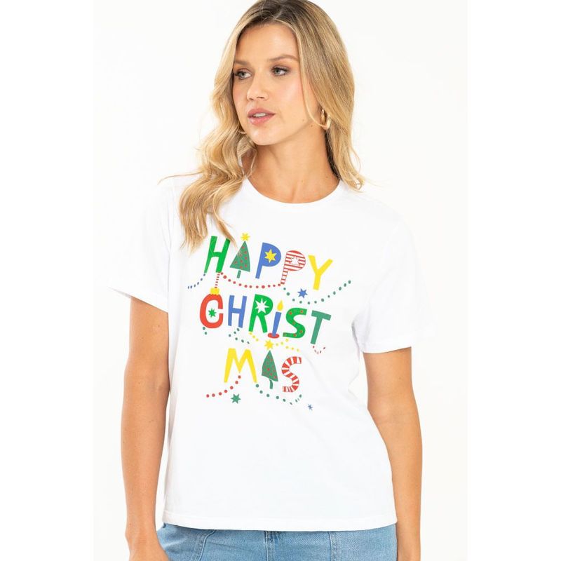 RAGGED - Camiseta navidad Blanco Ragged