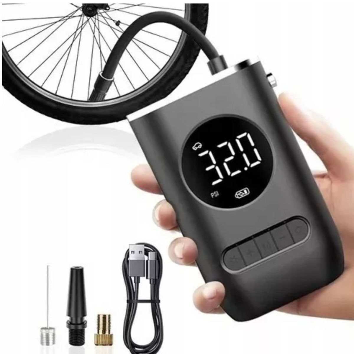 ONE PIXEL - Compresor Mini Portátil Recargable Para Carro Bici Moto ONE PIXEL