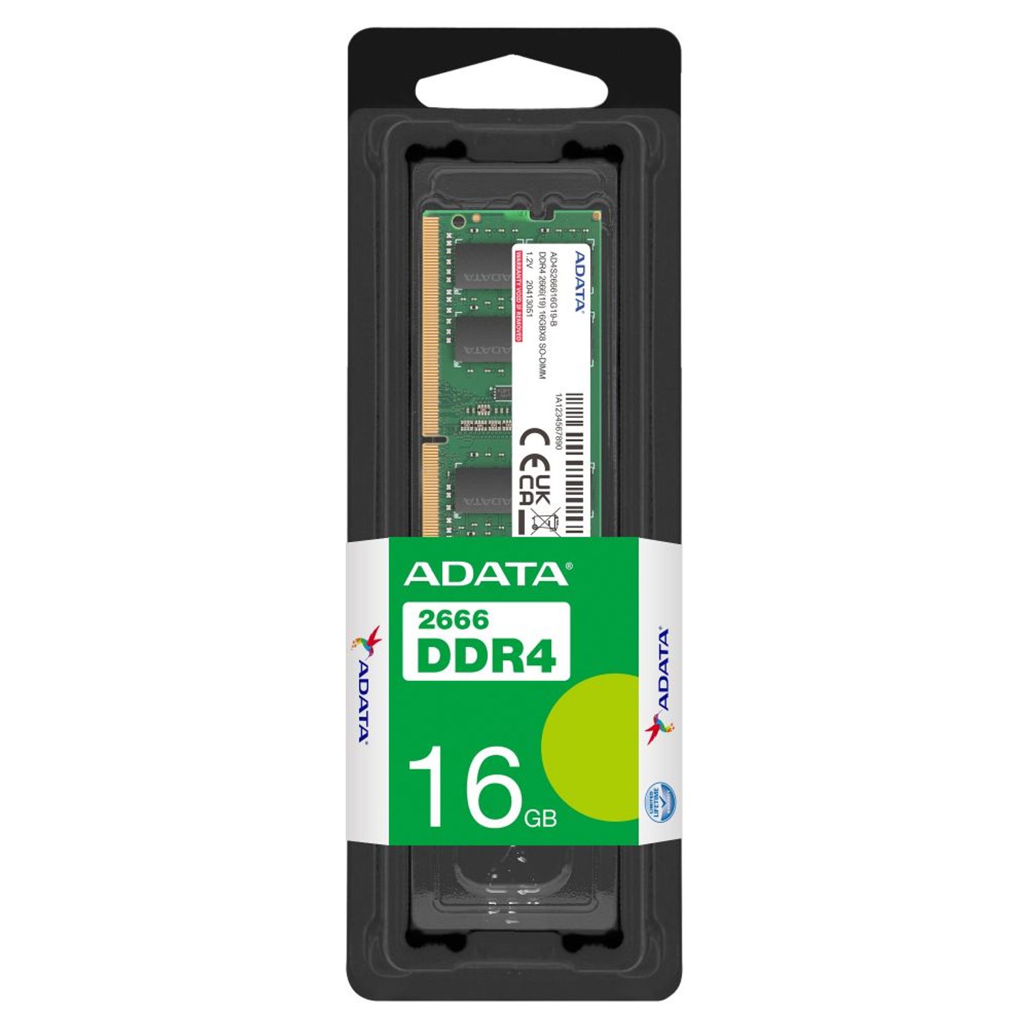 Memoria Adata RAM Portatil DDR4 16GB BUS 2666 ADATA