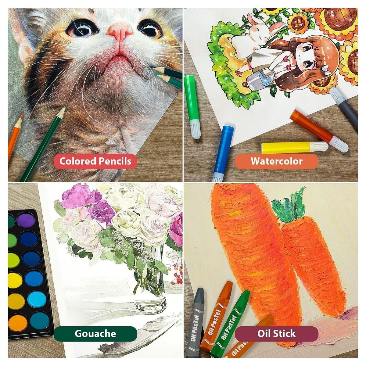 GENERICO - Set De Arte En Caja Metálica