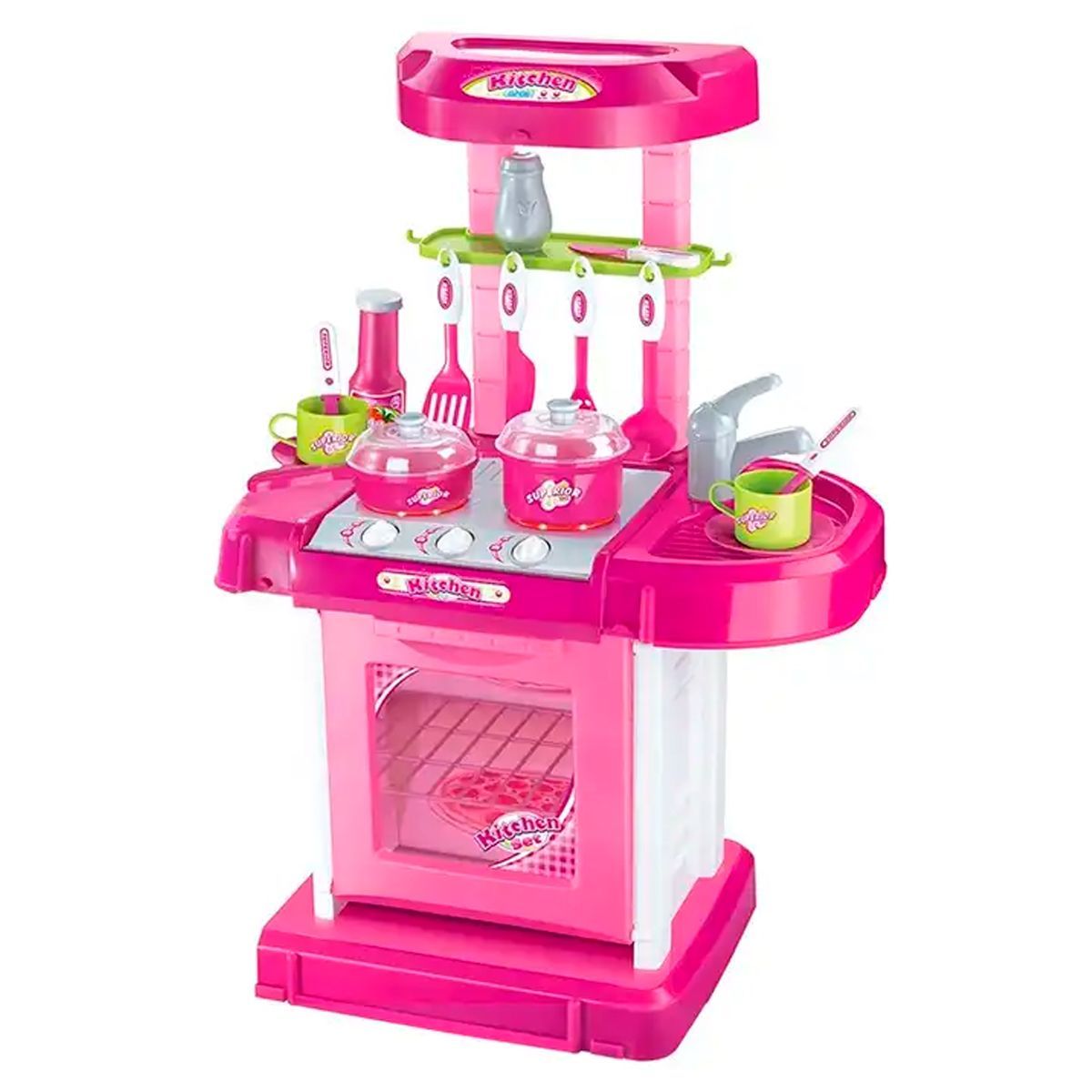 GENERICO - Cocina Maletin Juguete Horno Luz Sonidos Plegable Accesorios Ref 008-58A