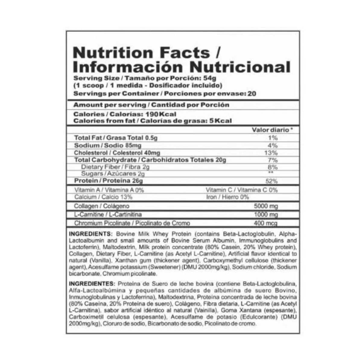 MEGAPLEX - BiPro Lite 2 Libras - Vainilla - Nutramerican Pharma