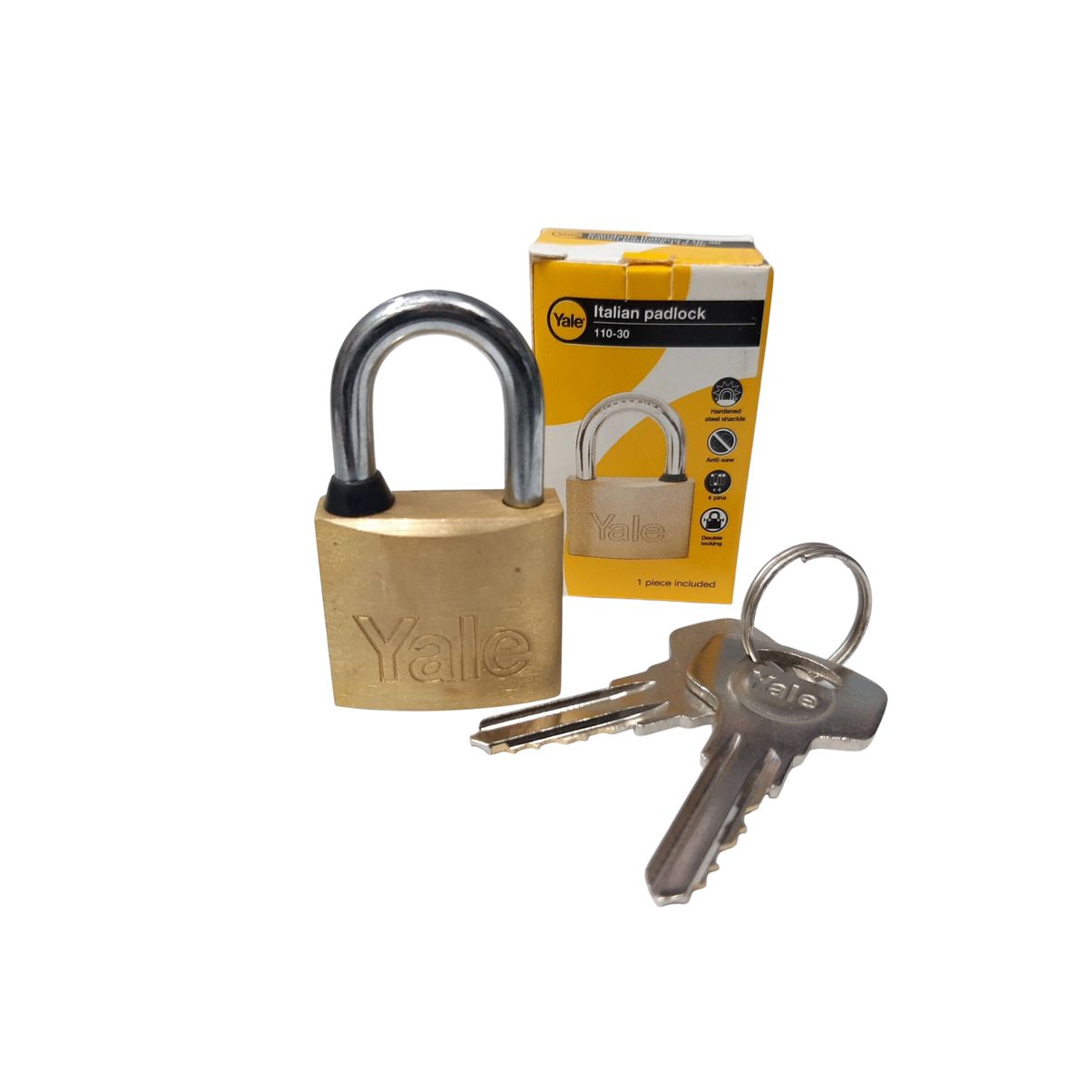 YALE - Candado Yale Italiano Serie 110-30 Latón