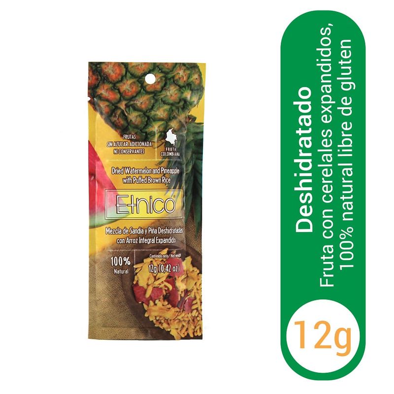 GENERICO - Fruta Deshidratada Etnico Sandia Piña X 12G
