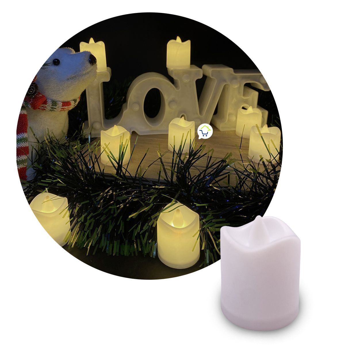 COMPRALOENCASA COM - Velas luces Led X24 Decoración Hogar SLT2046