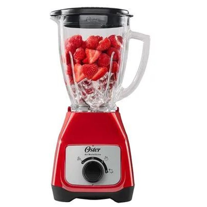 OSTER - Licuadora Kaliman Oster Roja Vaso Plástico 2 Velocidades