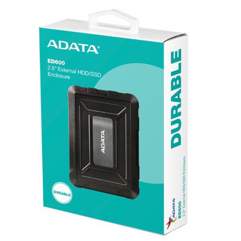 ADATA - CAJA EXTERNA USB ADATA ED600 DISCO DURO SSD 2.5 AED600-U31-CBK