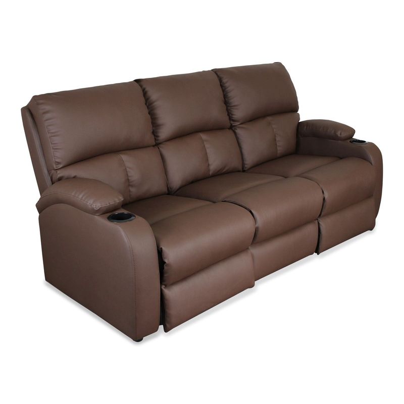 MICA - Sofá Reclinable Moderna 3 Puestos Cuerina Push Arm New Rest - Mueble - Mueble