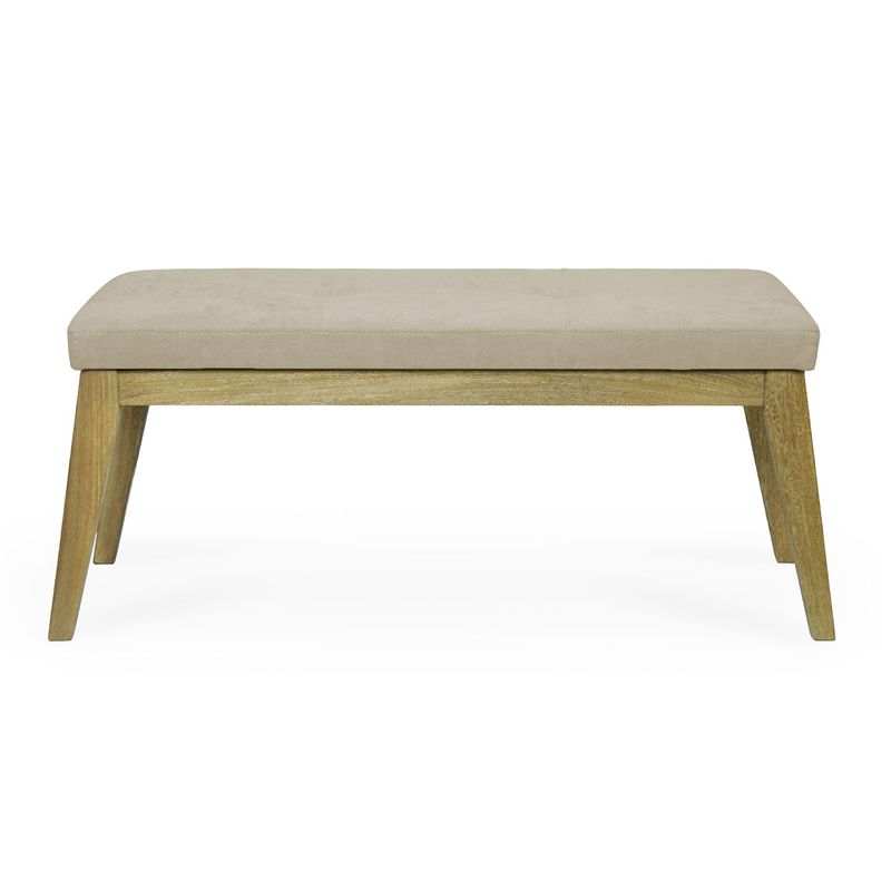 ELITE LIVING - Banca de Comedor Burgos Madera Roble Flor morado - Microfibra Antifluidos