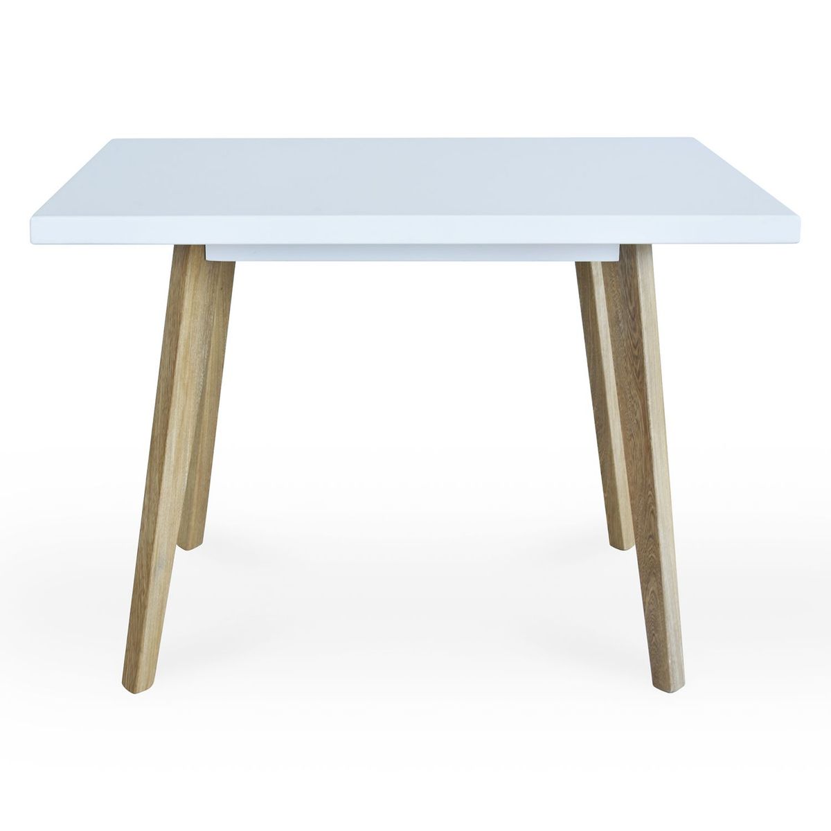 ELITE LIVING - Mesa de Comedor Seúl 4 Puestos Madera Roble Flor morado - Mueble - Mueble