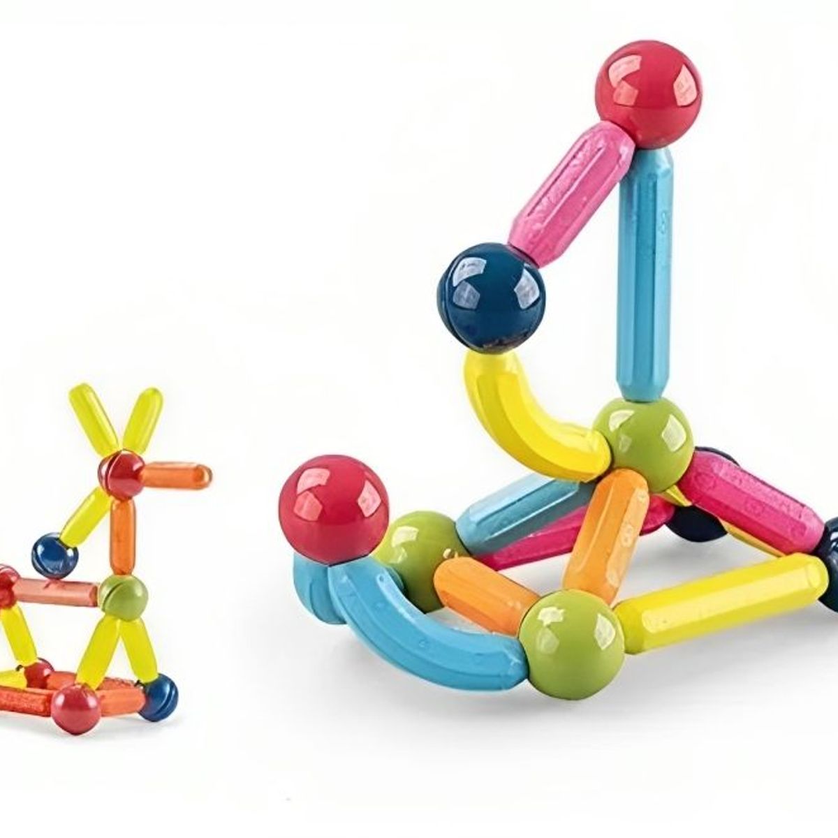 JUGANDO Y EDUCANDO - Kit Bloques De Construcción Magnéticos Para Niños 25 Pcs