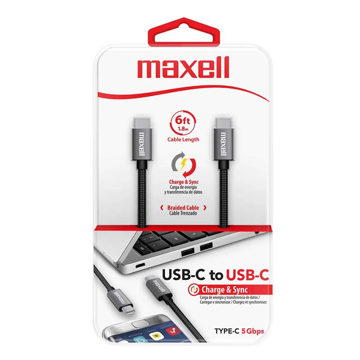 MAXELL - MAXELL CABLE USB-C TIPO C A C BLACK