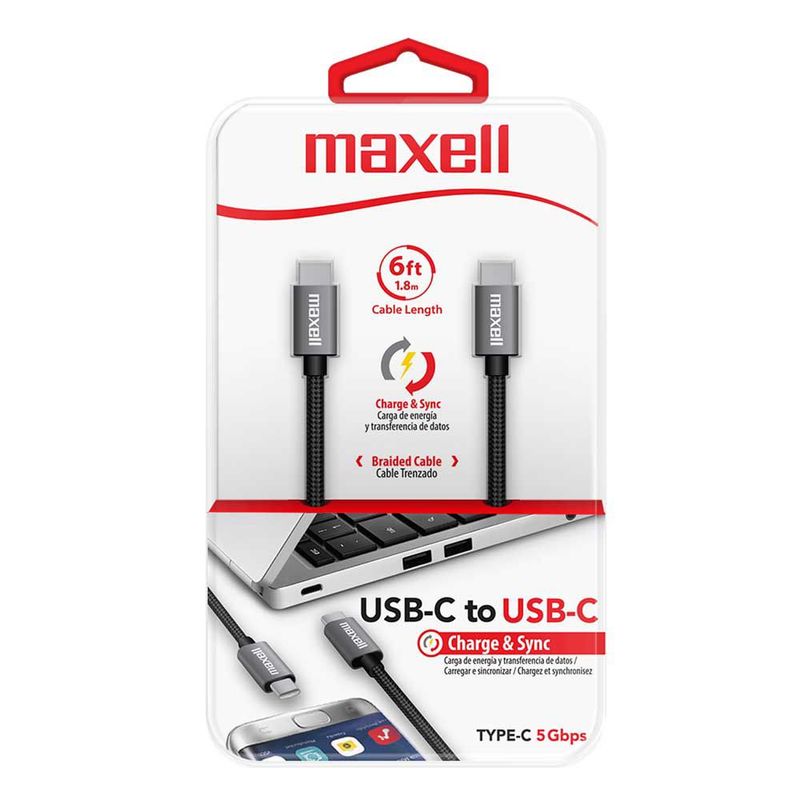 MAXELL - MAXELL CABLE USB-C TIPO C A C BLACK