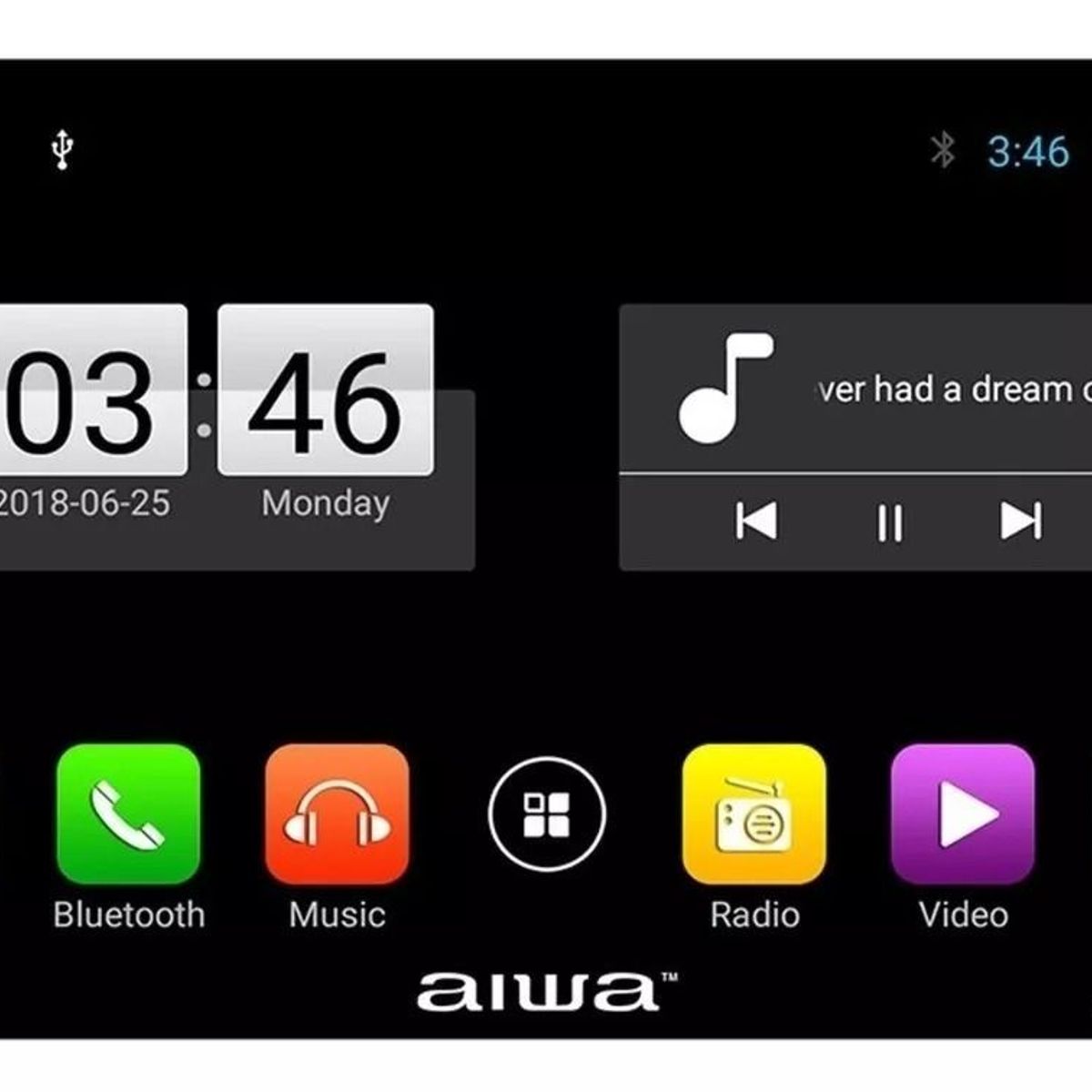 AIWA - Radio Carro Android Wifi GPS Pantalla 9 Pulg Bluetooth Aiwa AW-A709-ID