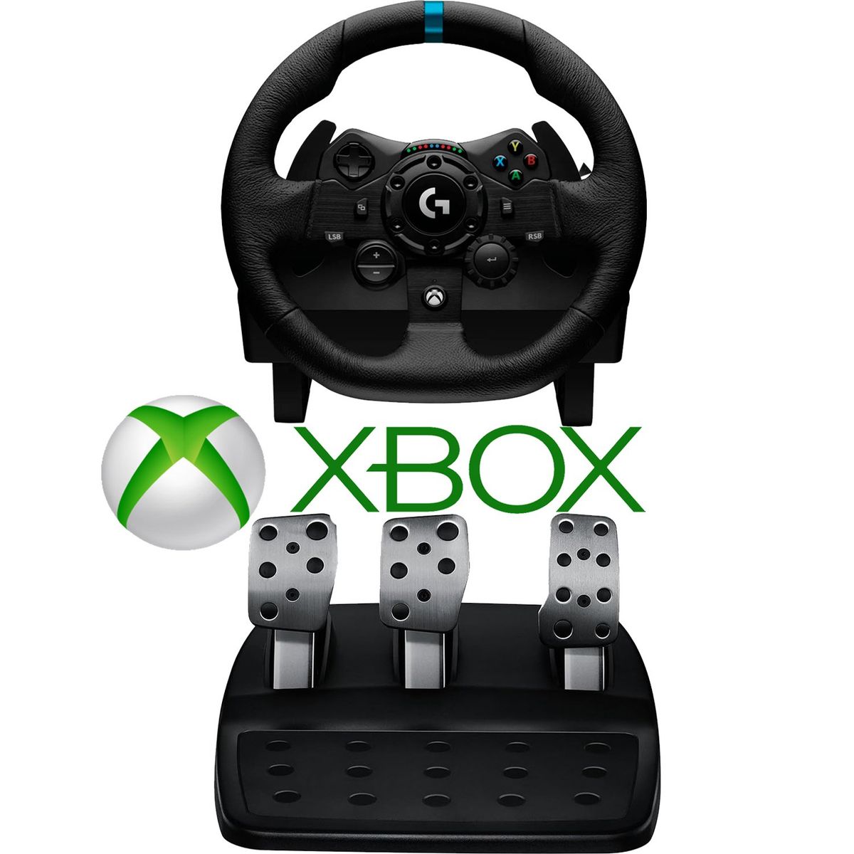 LOGITECH - Logitech G923 Volante Timón Carreras Trueforce Xbox Pc Negro