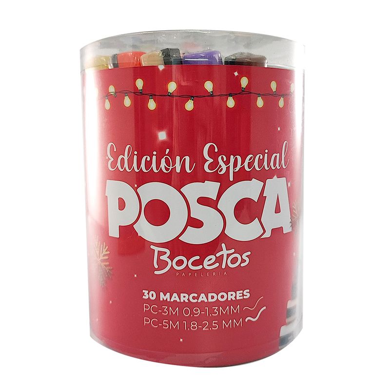 POSCA - Marcador Posca Pc-3m Y Pc-5m, Set X 30 Colores