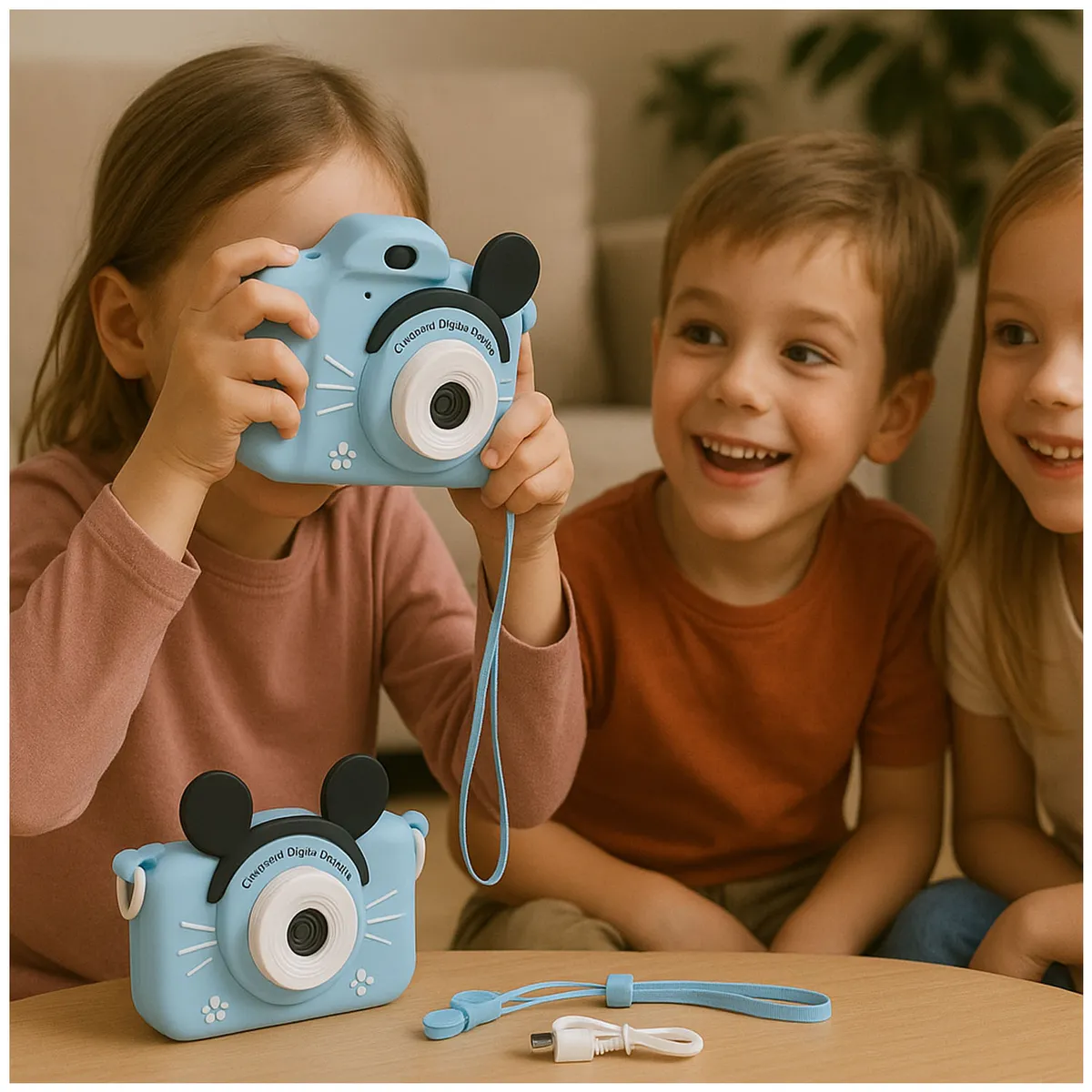 ONE PIXEL - Cámara Digital Para Niños Full Hd 1080p Fotografía Azul