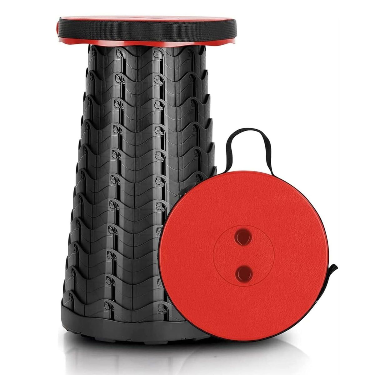 ONE PIXEL - Silla Plegable Redonda Butaca Retráctil Resiste 130 Kg