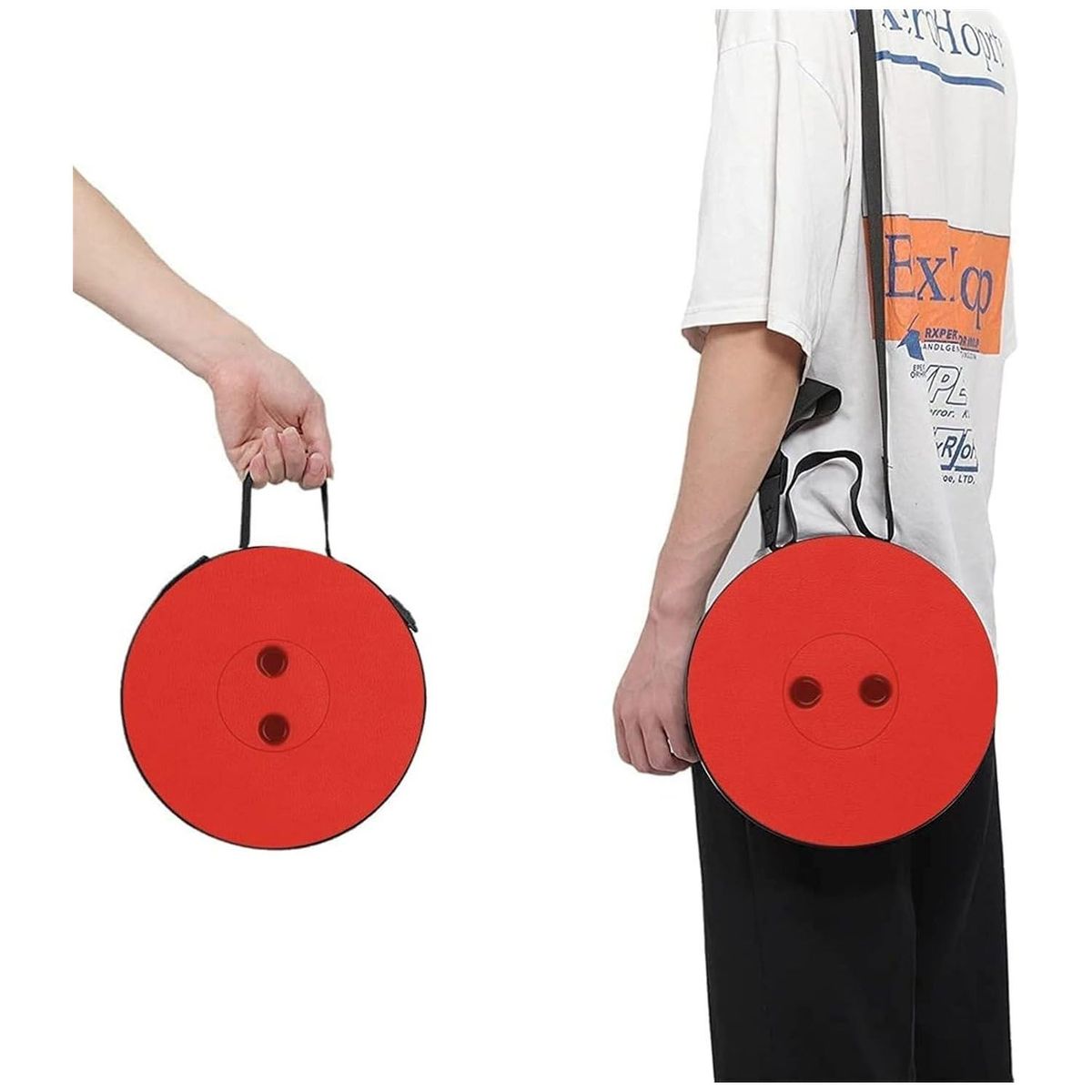 ONE PIXEL - Silla Plegable Redonda Butaca Retráctil Resiste 130 Kg