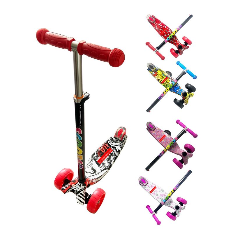GENERICO - patineta scooter 4 llantas, manubrio en aluminio graduable 3