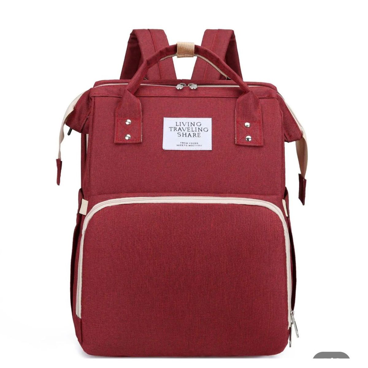 GENERICO - Morral Pañalera Tipo Cuna Con Cambiador De Bebe Plegable