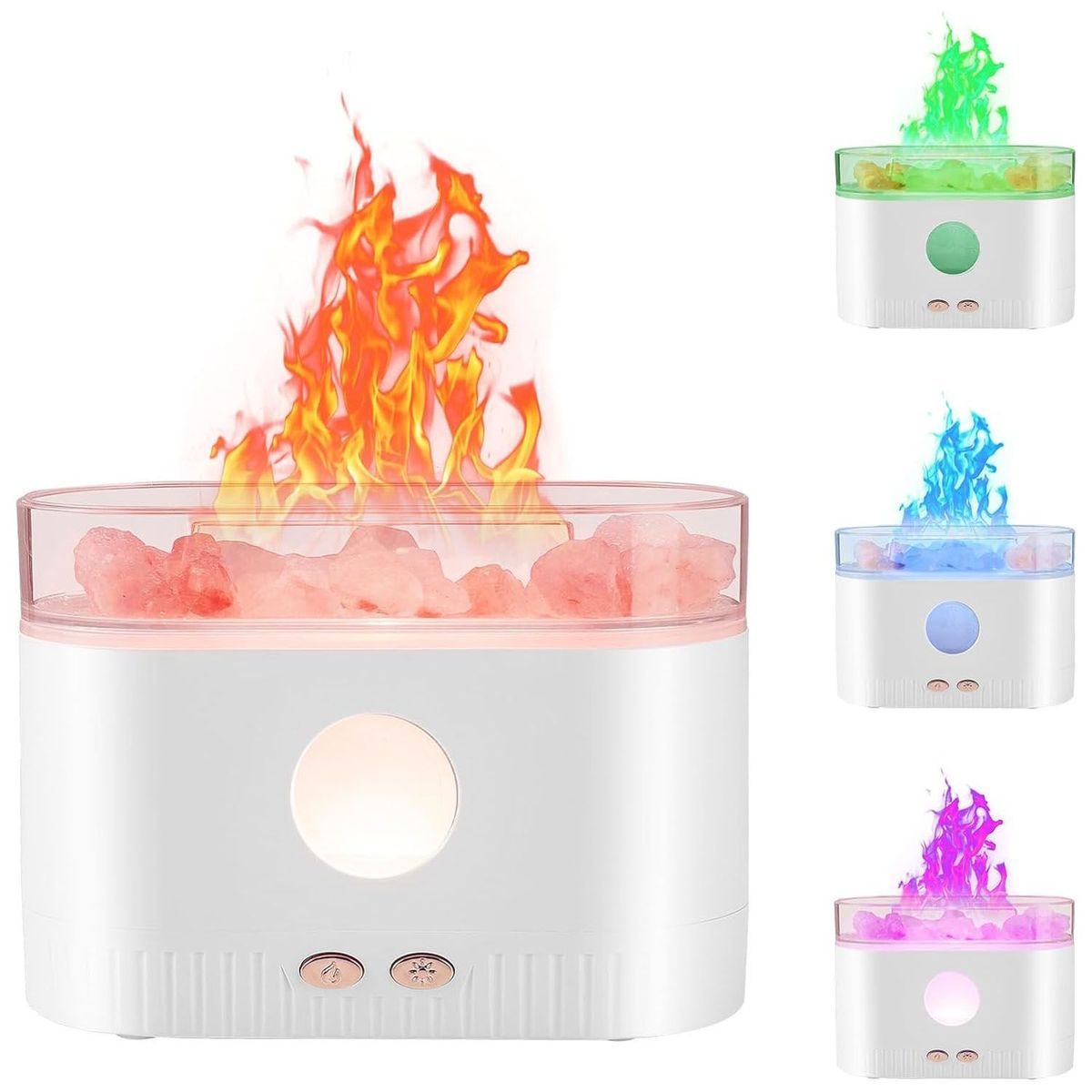 ONE PIXEL - Humidificador Difusor Aromaterapia Ultrasónico Luz Led Flama