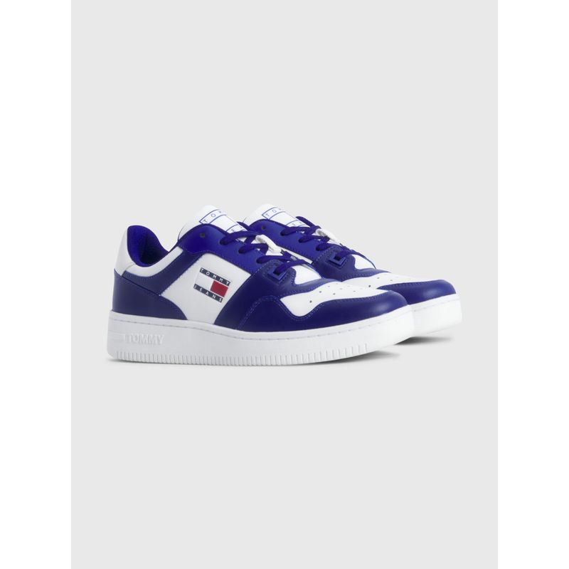 TOMMY HILFIGER - Tenis Estilo Baloncesto Color Block Hombre Azul Tommy Hilfiger