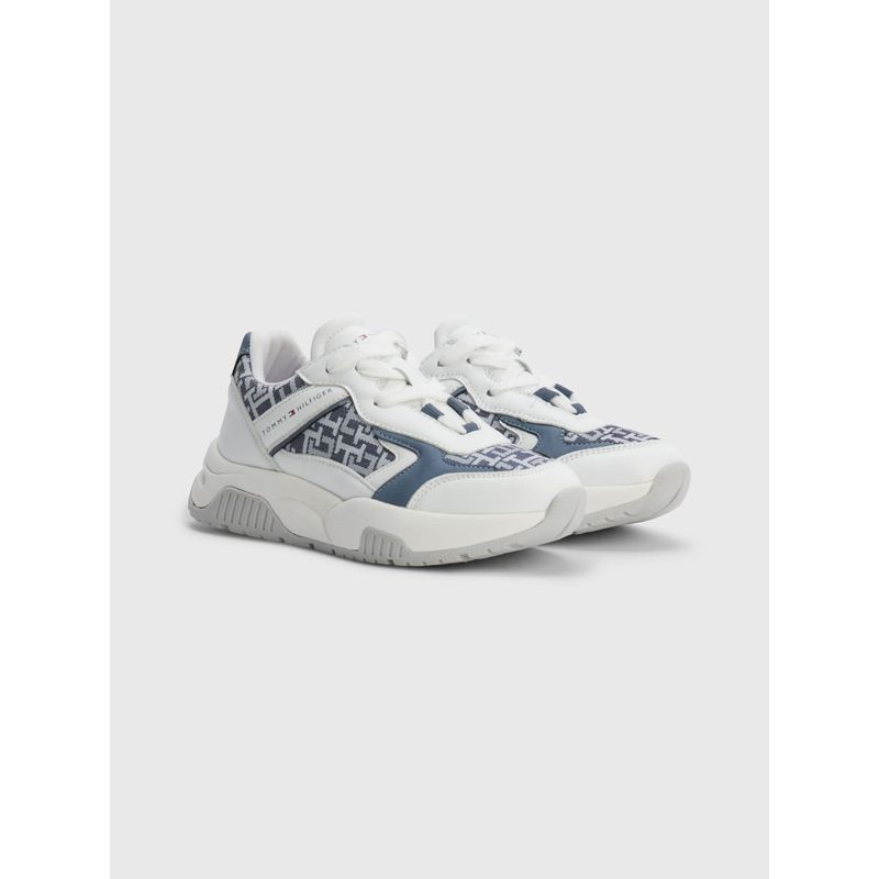 TOMMY HILFIGER - Tenis Deportivas Con Cordones Para Niña Blanco Tommy Hilfiger