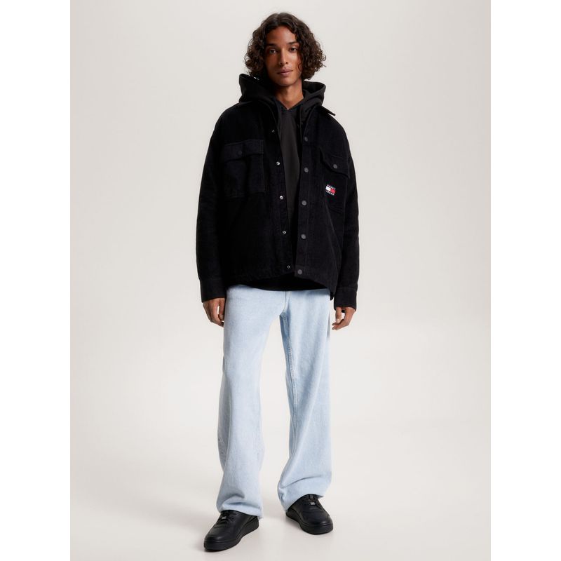 TOMMY HILFIGER - Tenis Cuero Con Logo A Contraste Hombre Negro Tommy Hilfiger
