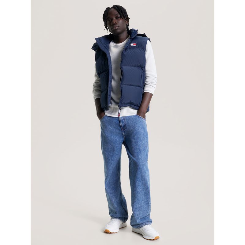 TOMMY HILFIGER - Tenis Estilo Running De Texturas Mixtas Hombre Blanco Tommy Hilfiger