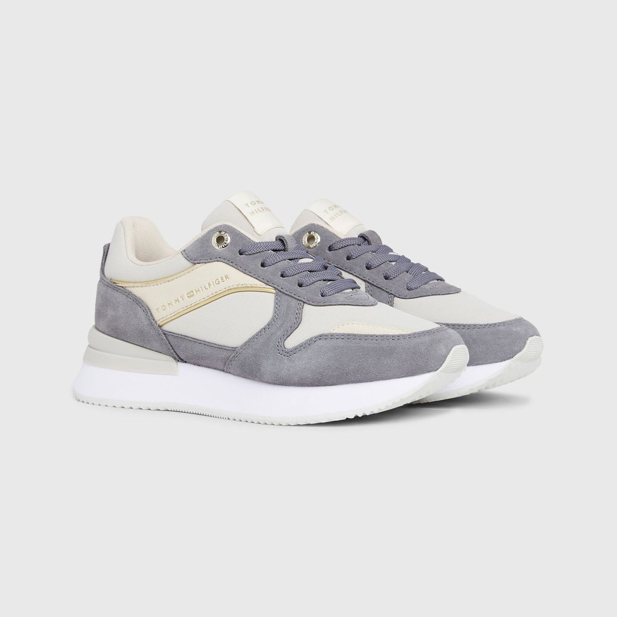 TOMMY HILFIGER - Tenis De Running Elevated Medias Mujer Gris Tommy Hilfiger