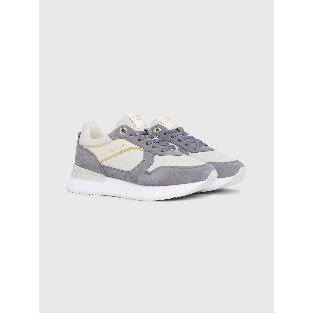 TOMMY HILFIGER - Tenis De Running Elevated Medias Mujer Gris Tommy Hilfiger