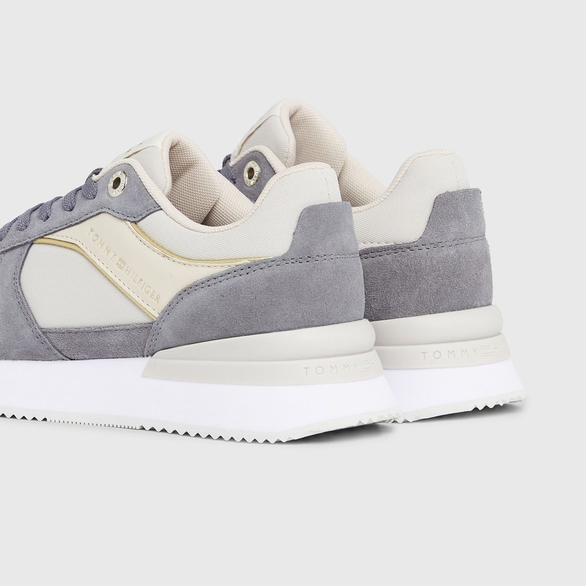 TOMMY HILFIGER - Tenis De Running Elevated Medias Mujer Gris Tommy Hilfiger