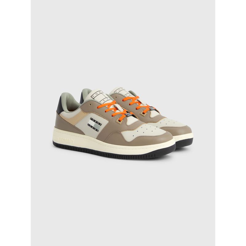 TOMMY HILFIGER - Tenis En Piel De Gran Calidad Hombre Beige Tommy Hilfiger