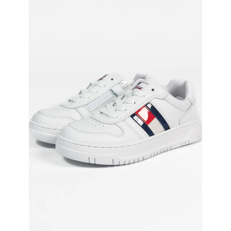 TOMMY HILFIGER - Tenis Casual Para Niño Blanco Tommy Hilfiger